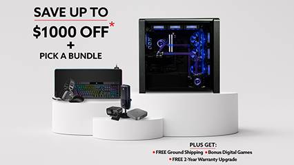 Save uo $1000 plus free shipping, digital bonus games & 2 year warranty